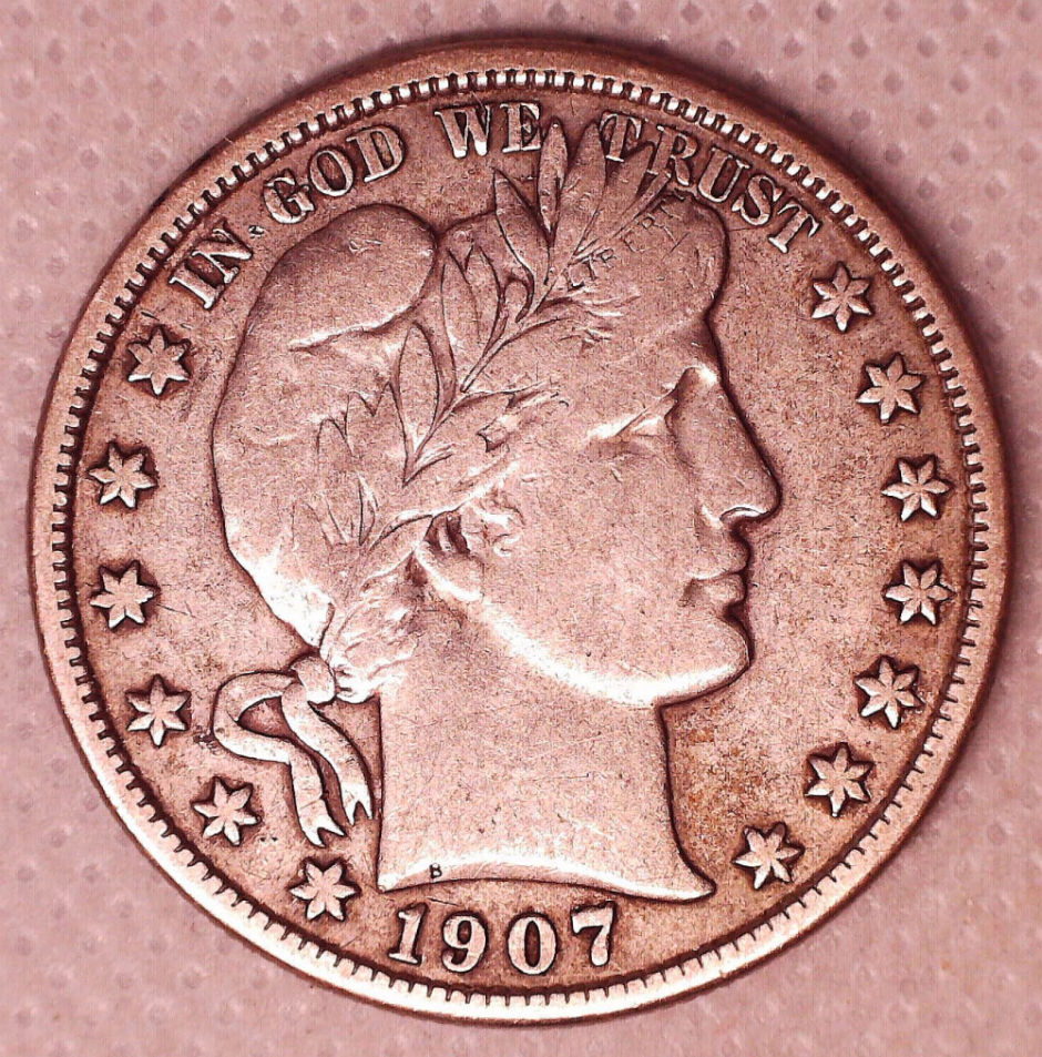 Barber-1907-D-Half-Dollar-For-Grading