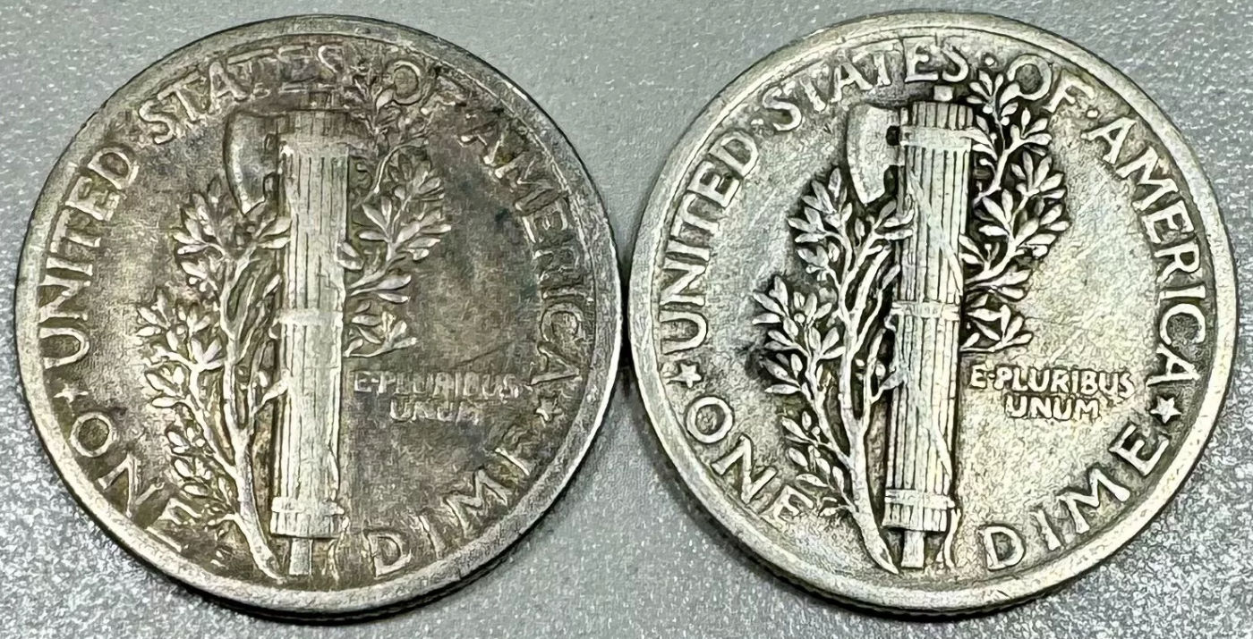 Mercury-Dimes-1919-S,-1920-For-Grading