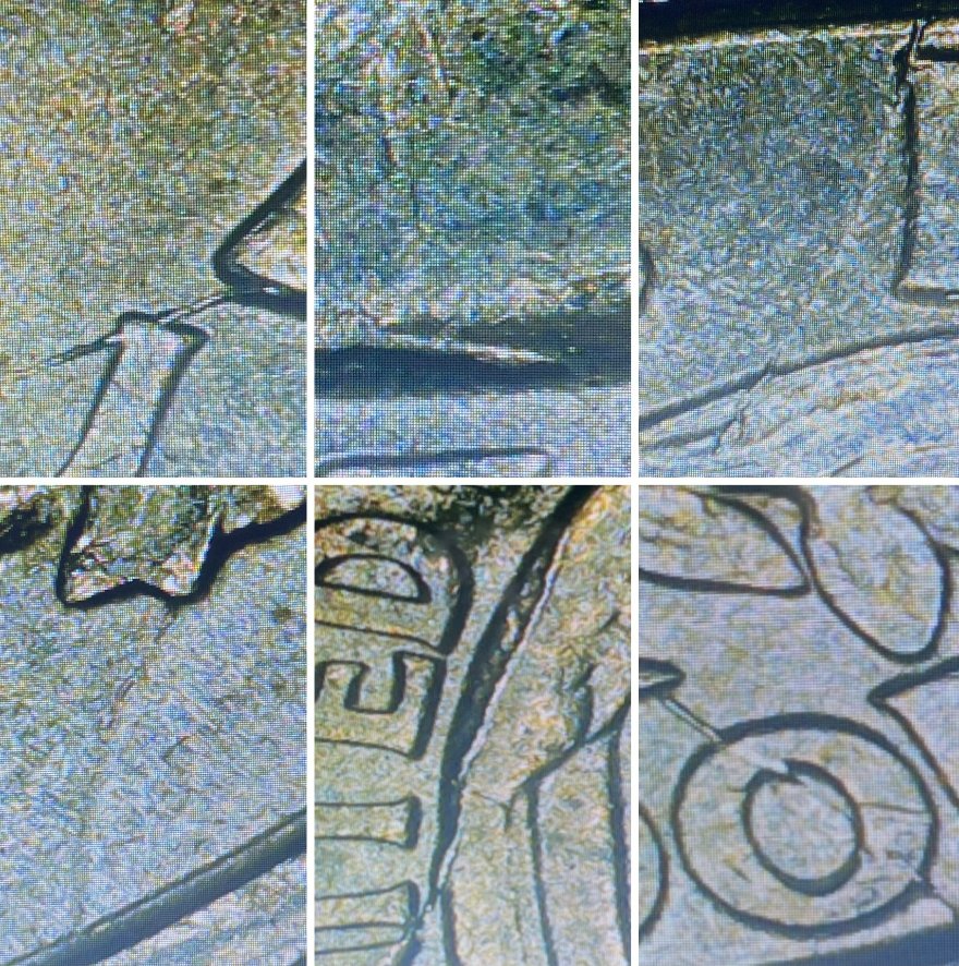 1995-P-Quarter-With-6-Possible-Die-Cracks-On-It
