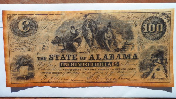 Alabama-And-Mississippi-Confederate-$100.00-Bills