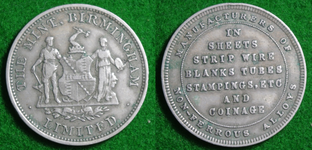 Heaton/Birmingham-Mint-Advertising,-Specimen-And-Pattern-Pieces