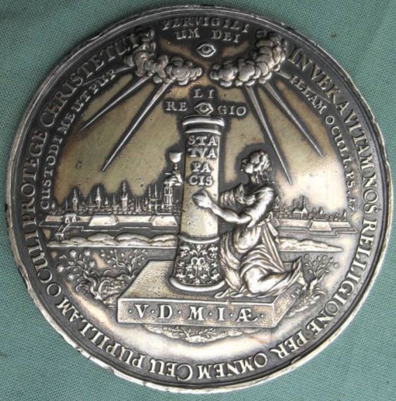 Large-18th-C-Silver-European-Medal