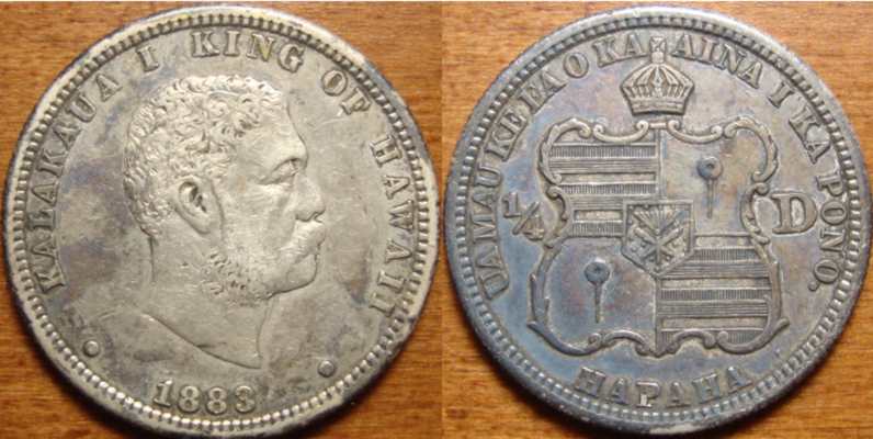 Coin-Three-For-My-Hawaiian-Set---Grade-And-Blue
