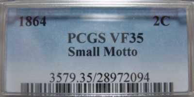 You-Vs.-PCGS-1864-Small-Motto/1872-Two-Cent-Pieces