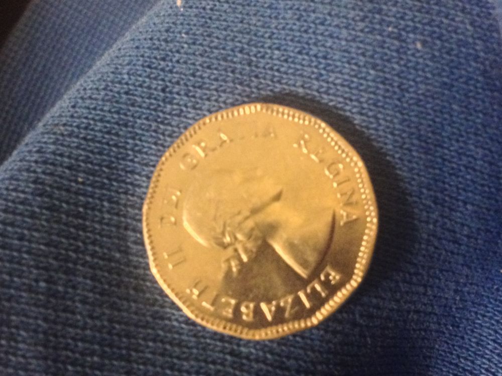 Canada-1953-Nickel-Question----Near/Far-Leaf-Variety