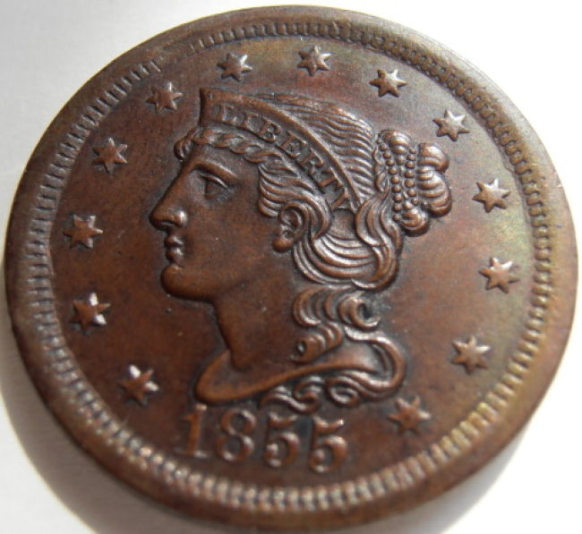 1855-Large-Cent-For-Grading