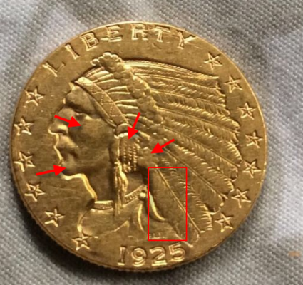 1925-D-$2.5-Gold-For-Grading
