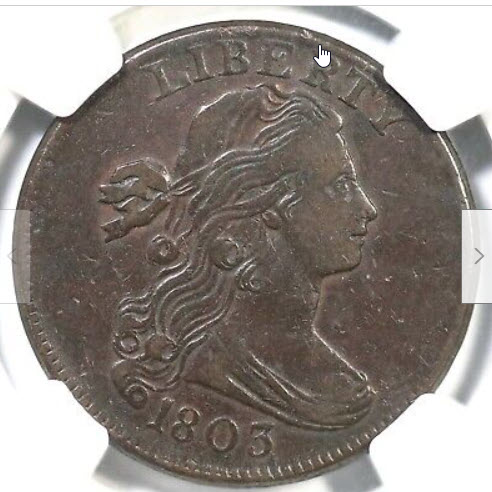 1803-S-249-Draped-Bust-Large-Cent---Mumps-Variety-With-Blundered-Fraction-Ex-Doug-Bird