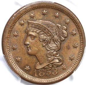 One-More-Braided-Hair-Cent---1853-N12---Opinions-And-Grade-Please