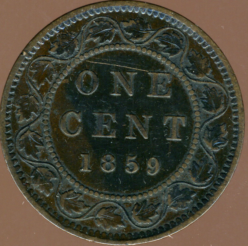 Canadian-1859-Dp9--Large-Cent