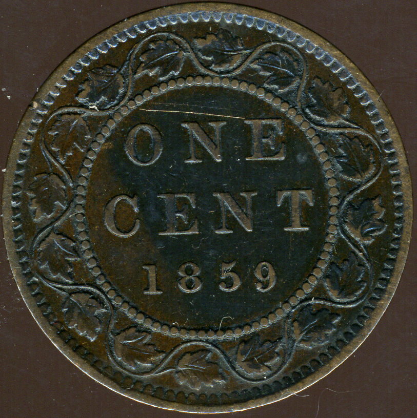 Canadian-1859-Dp9--Large-Cent