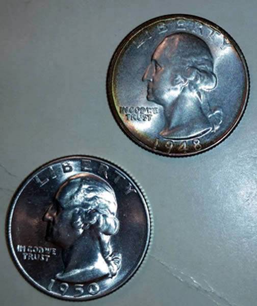Gorgeous-Georges.-1948-S-&-1950-D-Washington-Quarters-Grade?