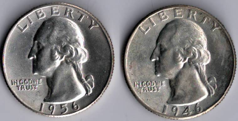 1946-&-1956-D-Washington-Quarters---Grade/Opinions
