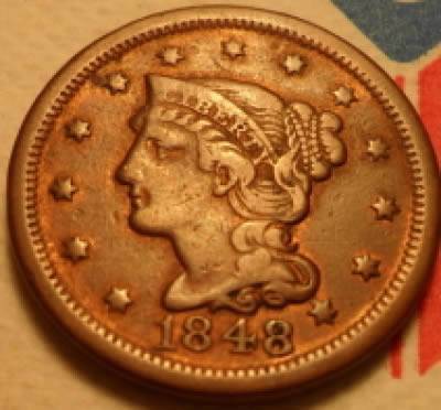 1848-Braided-Hair-Large-Cent-Raw,-Grade/Opinions?