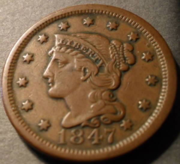 1847-Braided-Hair-Large-Cent-Raw,-Grade/Opinions?