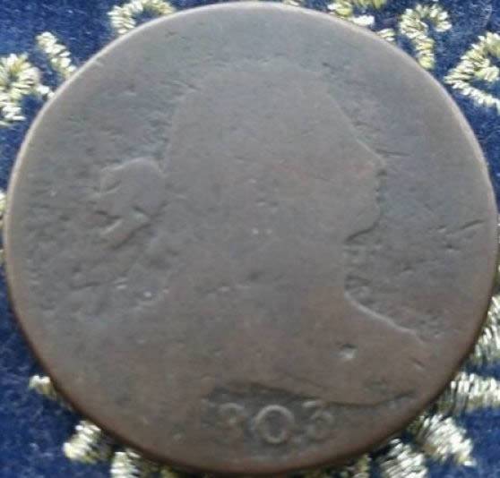 1803-Draped-Bust-Large-Cent,-Well-Worn,-Grade/Opinions?