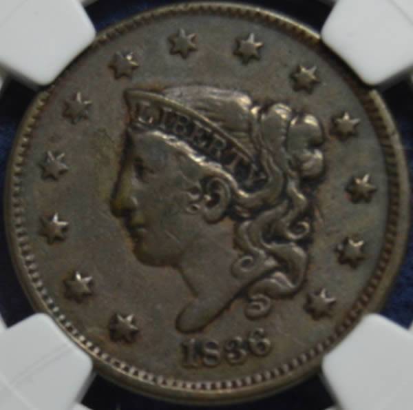 1836-Coronet-Large-Cent,,-Grade-Added
