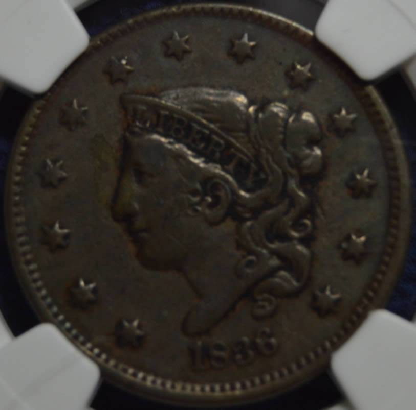 1836-Coronet-Large-Cent,,-Grade-Added