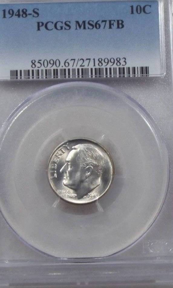 1948-D-&-S-Roosevelt-Dimes-Vs.-PCGS,-Grades-Added!