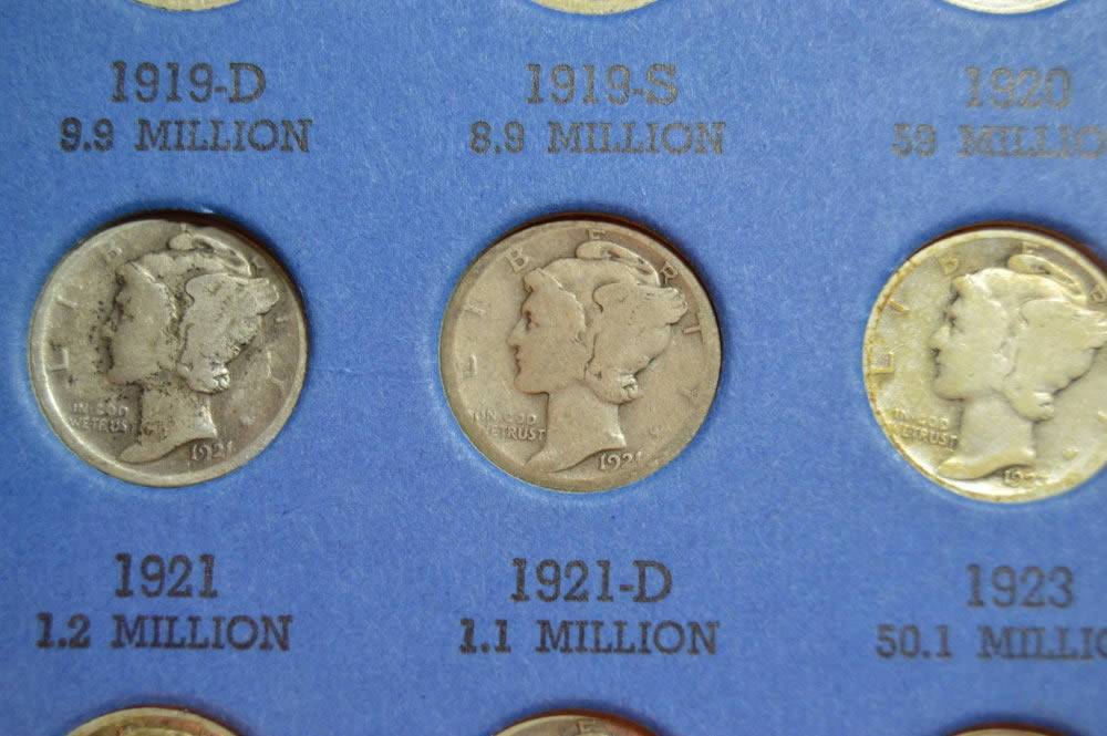 Old-Mercury-Dimes-Whitman---Grade-The-1921-And-21-D?-: