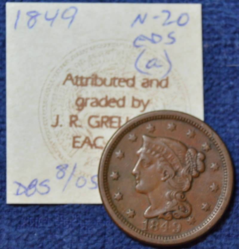 1849-Braided-Large-Cent,-Raw,-You-Grade-It!