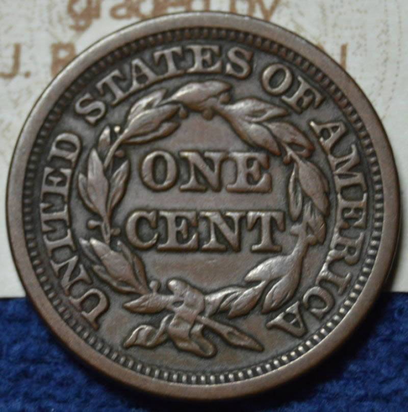 1849-Braided-Large-Cent,-Raw,-You-Grade-It!