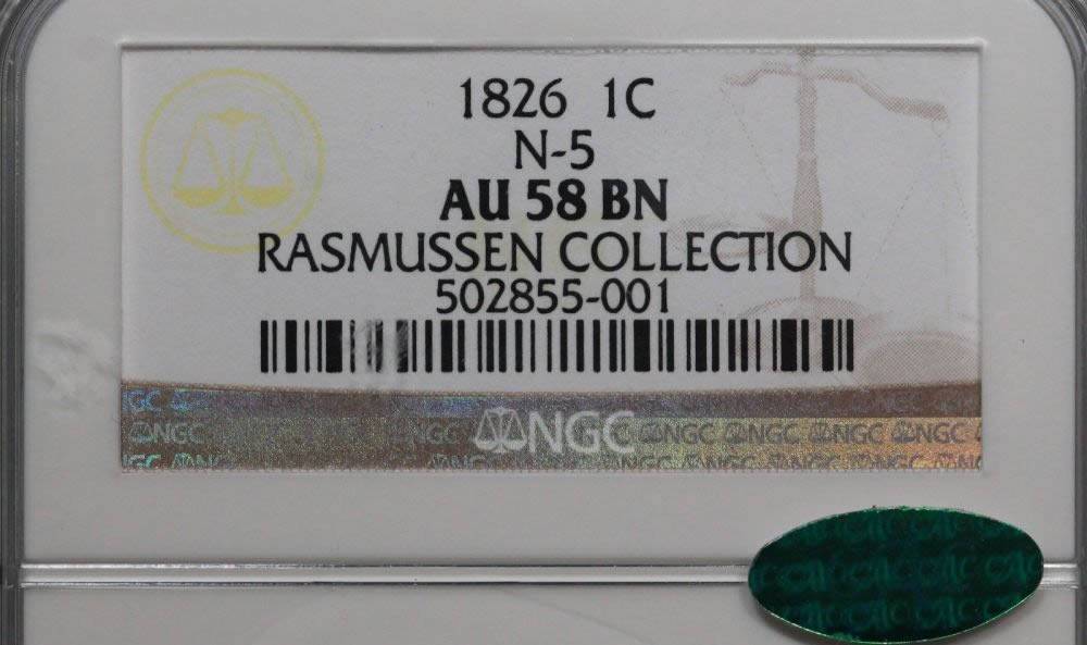 1826-Coronet-Large-Cent-Vs.-NGC-And-CAC-Grade-Added