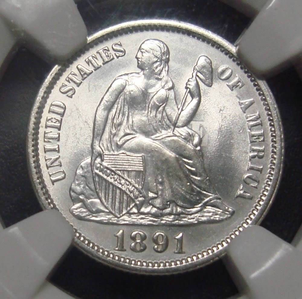 1891-Liberty-Seated-Dime,-Die-Clash,-Grade-It-Vs.-NGC!