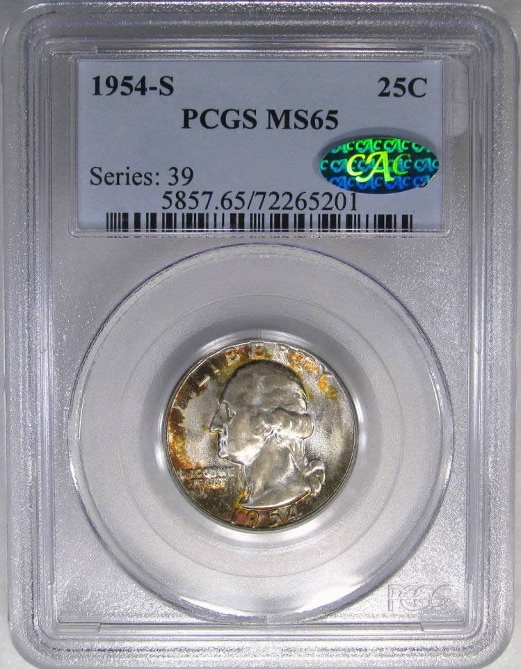 1952-S-And-1954-S-Washington-Quarters,-Toned,-You-Vs.-PCGS
