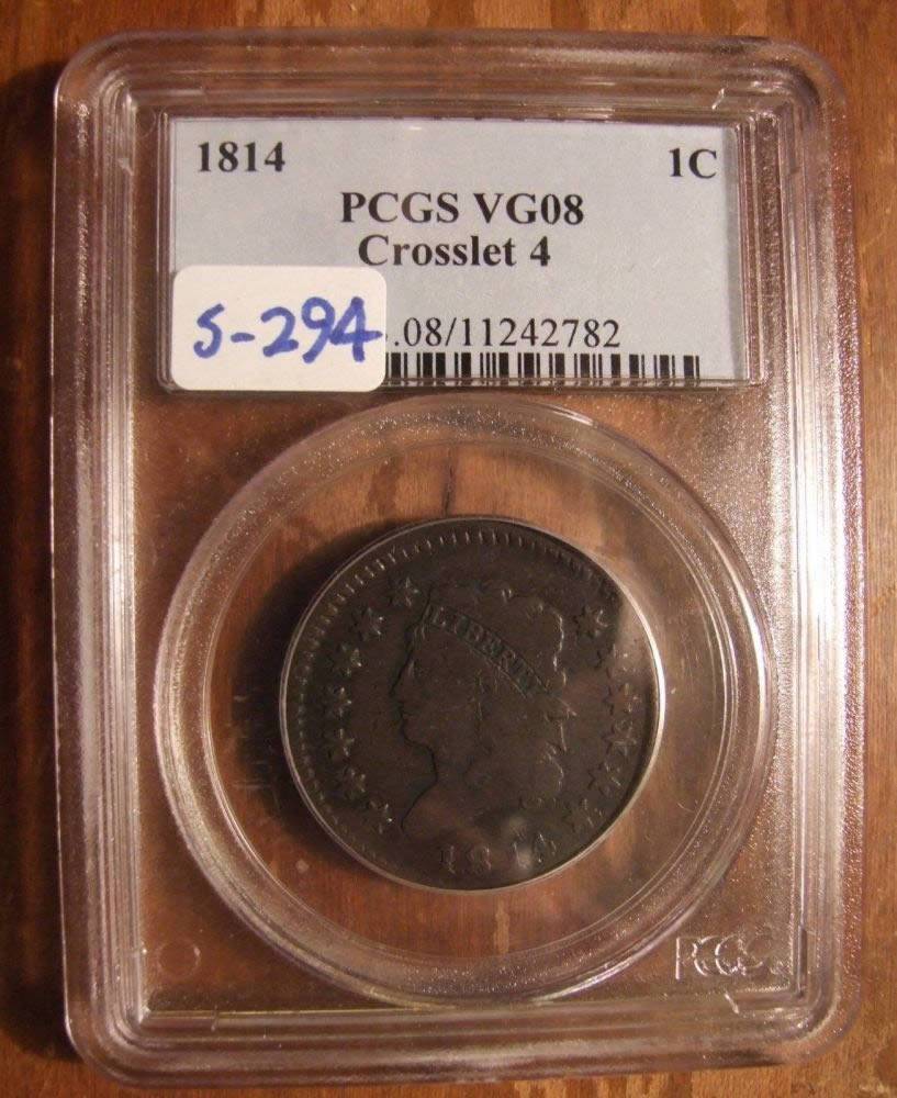 1814-Classic-Head-Large-Cent,-Slabbed,-Grade-Added-PCGS