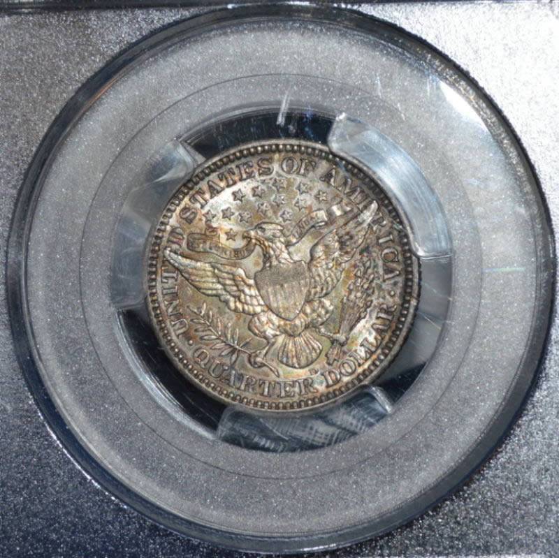 1909-D-Barber-Quarter,-Interesting-Toning,-Grade-It-Vs.-PCGS
