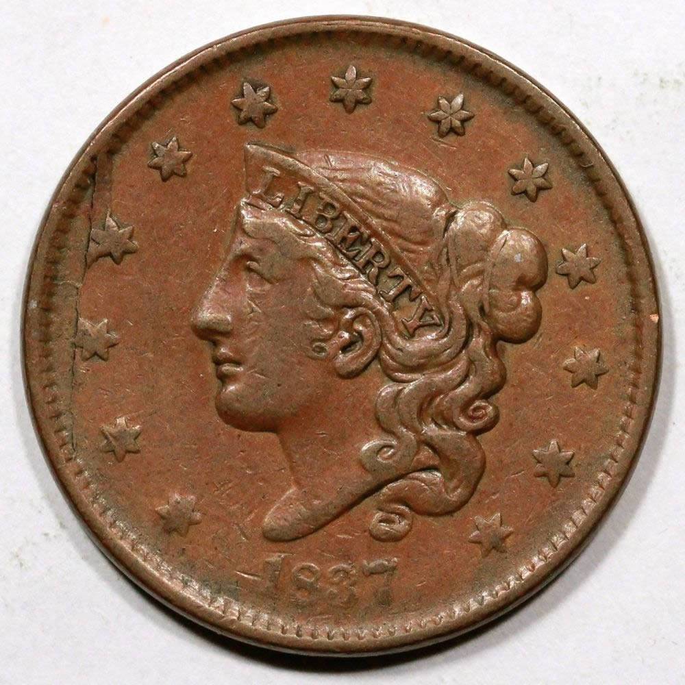 1837-Coronet-Large-Cent,-Raw,-Grade?