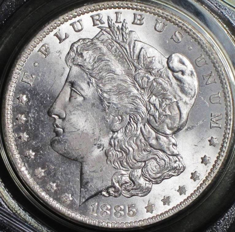 1885-O-Morgan-Dollar,-PCGS-Rattler,-Clashed-Dies.-Grade-It!