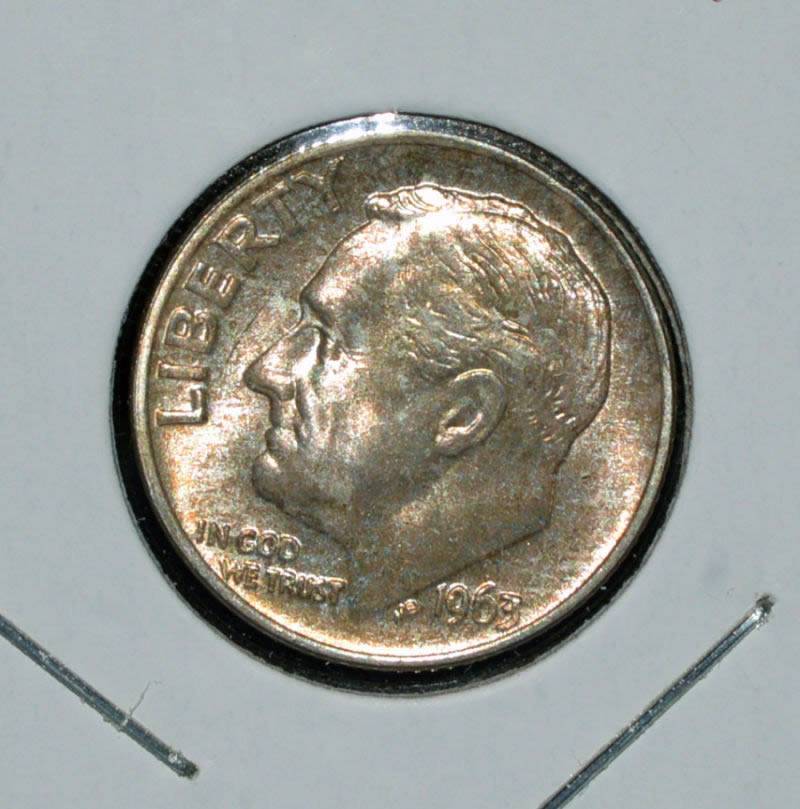 1963-Roosevelt-Dime-#2,-End-Toner-From-OBW,-Grade-Opinion?