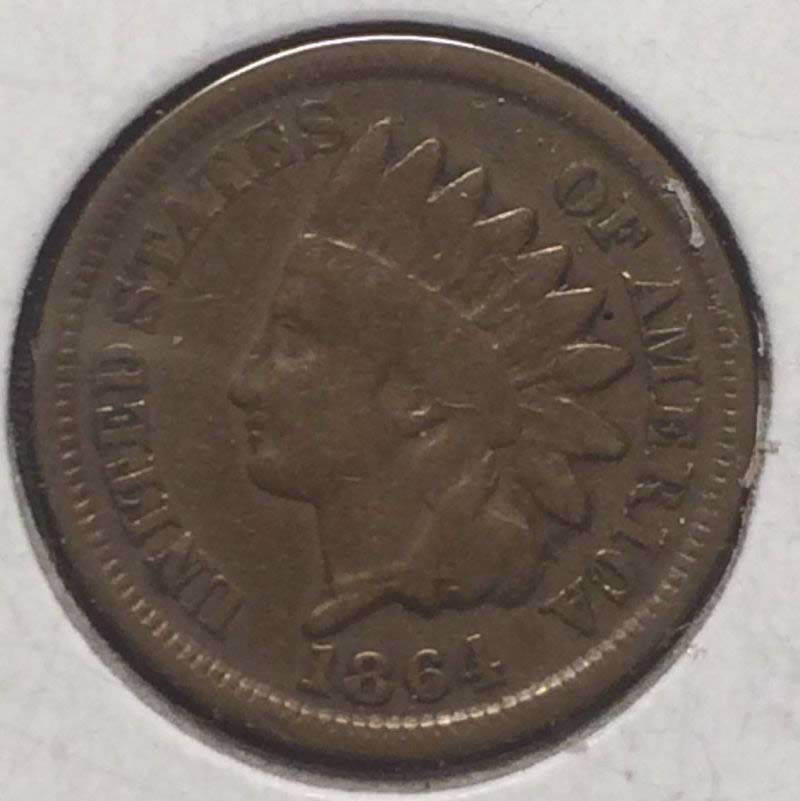1864-Bronze-Indian,-No-