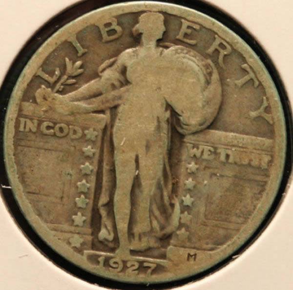 1927-Standing-Liberty-Quarter,-Raw,-For-Grading