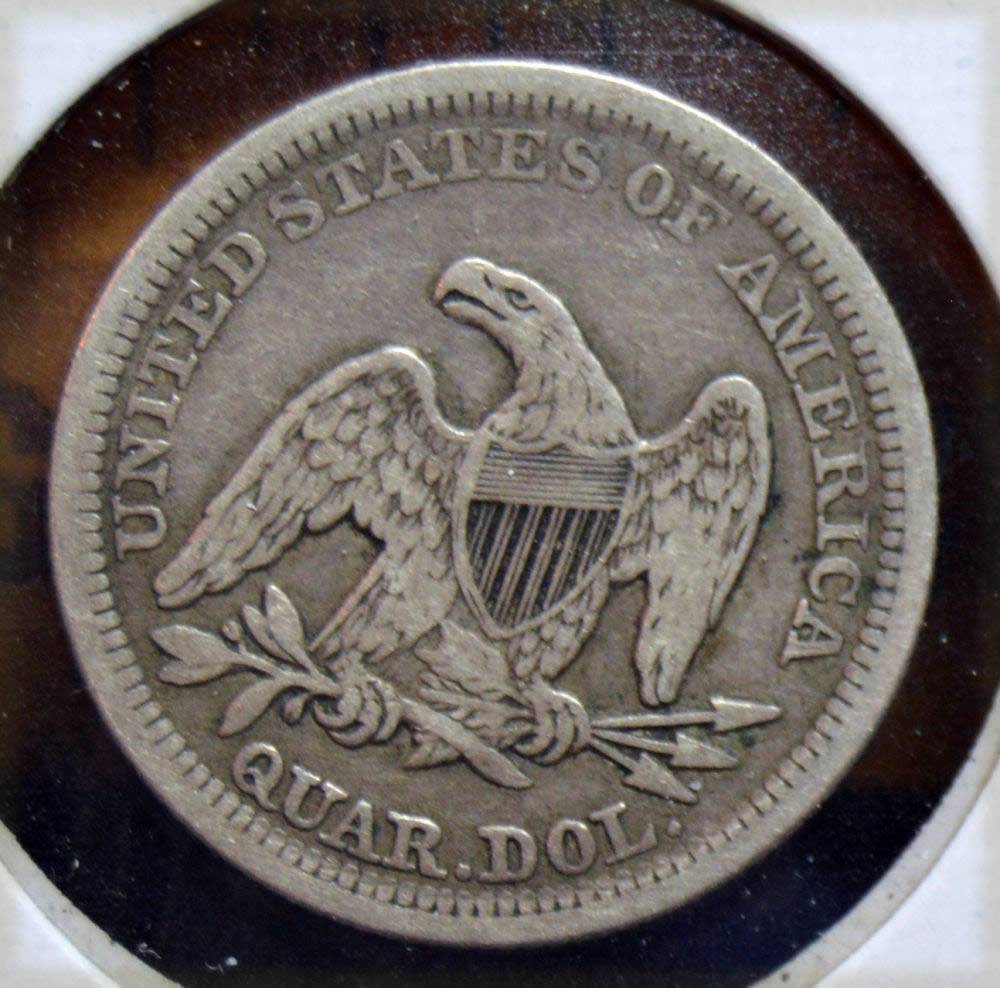1854-W/Arrows-Liberty-Seated-Quarter,-Raw