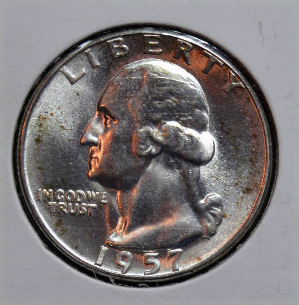 1957-Washington-Quarter-For-Grading.