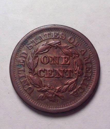 1851-Braided-Hair-Large-Cent-For-Grading