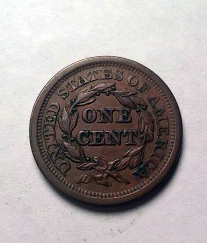 1852-Braided-Hair-Large-Cent-For-Grading.