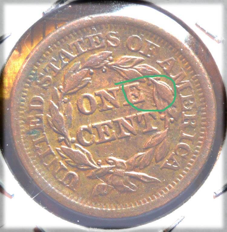 1851-Braided-Hair-Large-Cent-For-Grading