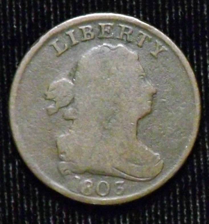 1803-Half-Cent-For-Grading,-Raw,-Nicer-Low-Grade