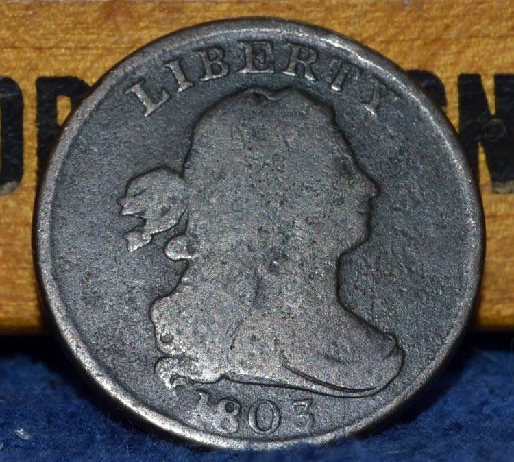 1803-Half-Cent-For-Grading,-Raw,-Nicer-Low-Grade