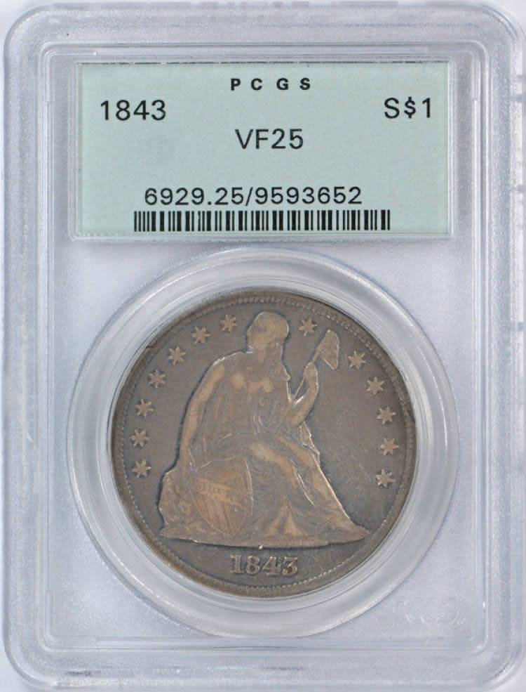 1843-Liberty-Seated-Dollar-For-Grading
