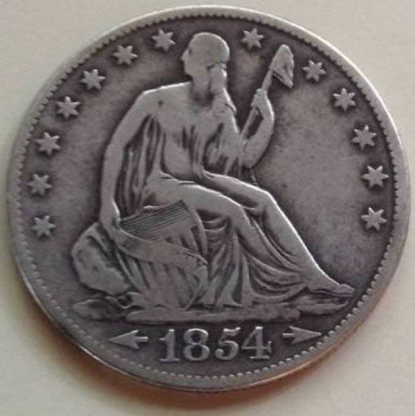 1854-O-Liberty-Seated-Half-Dollar-For-Grading.