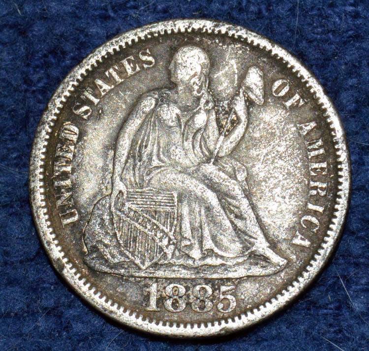 1885-Liberty-Seated-Dime-For-Grading.