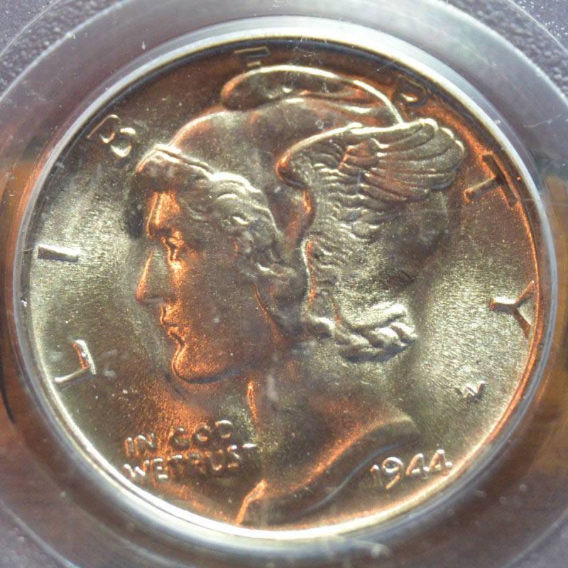 Golden-Toned-1944-S-Mercury-Dime-For-Grading.-Pretty-Coin.