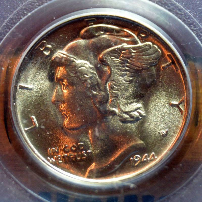 Golden-Toned-1944-S-Mercury-Dime-For-Grading.-Pretty-Coin.