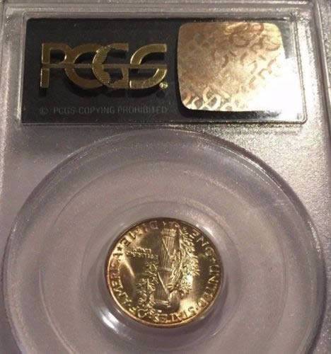 Golden-Toned-1944-S-Mercury-Dime-For-Grading.-Pretty-Coin.