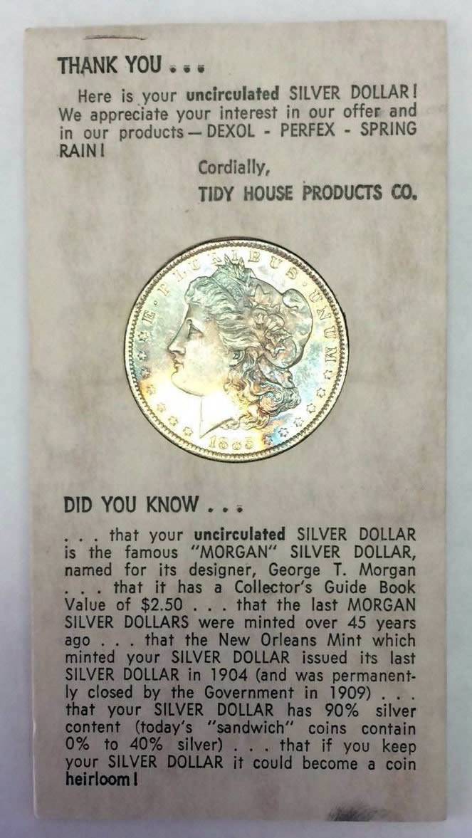 Picked-Up-Another-Tidy-House-Morgan-Dollar-Blue/Gold-Toned